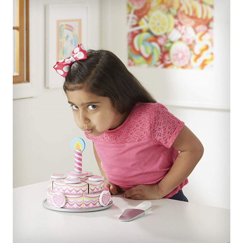 Melissa & Doug TripleLayer Party Cake Play Food Set & Reviews Wayfair